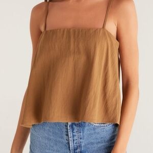 Annie Tank Otter. Brown Women's Spaghetti Strap Top